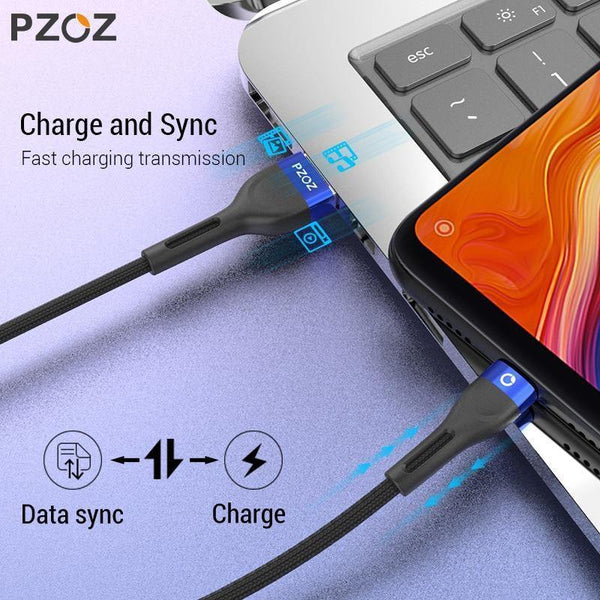 Planet Gates PZOZ Micro USB Cable 3A Fast Charging Microusb Charger Cord For Samsung S7 Xiaomi Redmi Note 5 Pro 4 Tablet Android Phone Micro