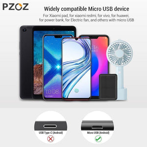 Planet Gates PZOZ Micro USB Cable 3A Fast Charging Microusb Charger Cord For Samsung S7 Xiaomi Redmi Note 5 Pro 4 Tablet Android Phone Micro