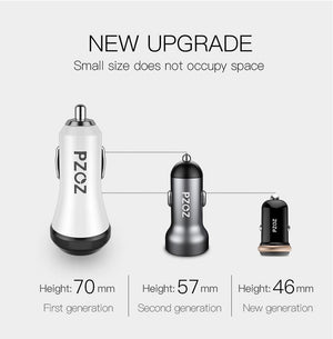 Planet Gates PZOZ Mini USB Car Charger Dual USB 3.1A Charging Mobile Phone Tablet GPS Universal Fast charging Car-Charger Adapter Accessories