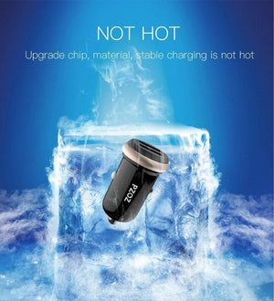 Planet Gates PZOZ Mini USB Car Charger Dual USB 3.1A Charging Mobile Phone Tablet GPS Universal Fast charging Car-Charger Adapter Accessories