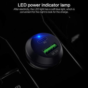 Planet Gates PZOZ PD Car Charger 18W 36W Dual USB charging Phone Adapter Car Quick Charge 3.0 For iPhone X 8 Plus Samsung Xiaomi car-charger