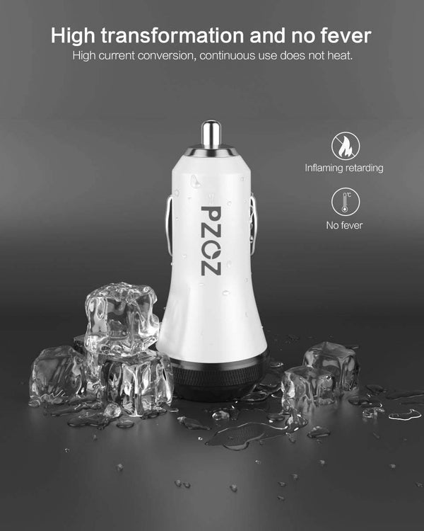 Planet Gates PZOZ PD Car Charger 18W 36W Dual USB charging Phone Adapter Car Quick Charge 3.0 For iPhone X 8 Plus Samsung Xiaomi car-charger