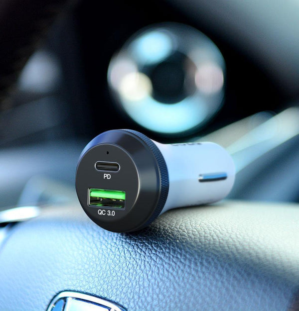 Planet Gates PZOZ PD Car Charger 18W 36W Dual USB charging Phone Adapter Car Quick Charge 3.0 For iPhone X 8 Plus Samsung Xiaomi car-charger