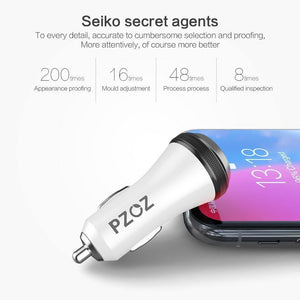 Planet Gates PZOZ PD Car Charger 18W 36W Dual USB charging Phone Adapter Car Quick Charge 3.0 For iPhone X 8 Plus Samsung Xiaomi car-charger