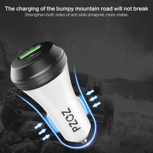 Planet Gates PZOZ PD Car Charger 18W 36W Dual USB charging Phone Adapter Car Quick Charge 3.0 For iPhone X 8 Plus Samsung Xiaomi car-charger