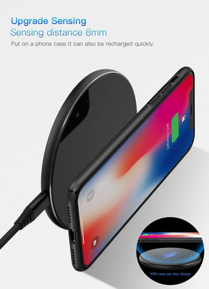 Planet Gates PZOZ Qi Wireless charger USB Charger Fast Charging Phone Adapter for iphone X 8 Plus Xs Samsung S9 S8 note 9 8 xiaomi mi mix 2s