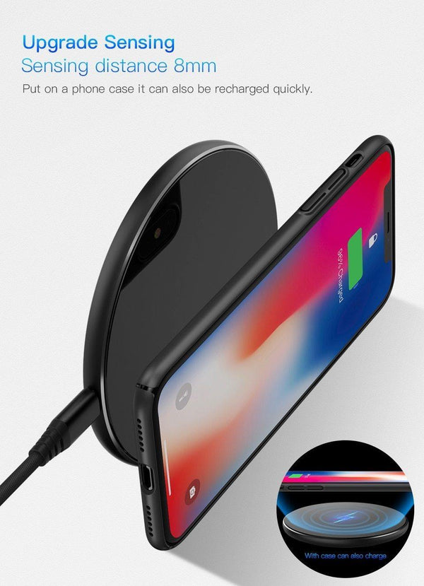 Planet Gates PZOZ Qi Wireless charger USB Charger Fast Charging Phone Adapter for iphone X 8 Plus Xs Samsung S9 S8 note 9 8 xiaomi mi mix 2s