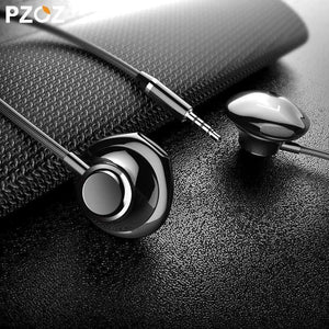 Planet Gates PZOZ S1 Bass Earphone 3.5mm Wired control Headset With Mic In-Ear sport earbud earphones For iphone xiaomi Samsung Huawei MP3 PC