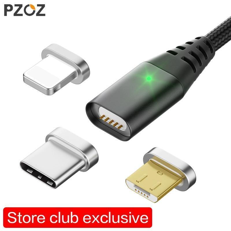 Planet Gates PZOZ Shop club exclusive Magnetic Cable Type C Micro USB C 8pin Fast Charging Adapter Phone Microusb Type-C Magnet Charger