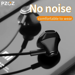 Planet Gates PZOZ USB C Earphone Wired Control Bass In-Ear type c Sport Headset Type-C Jack Headsets With Mic For Xiaomi Mi Mix 2s 8 SE 6X A2