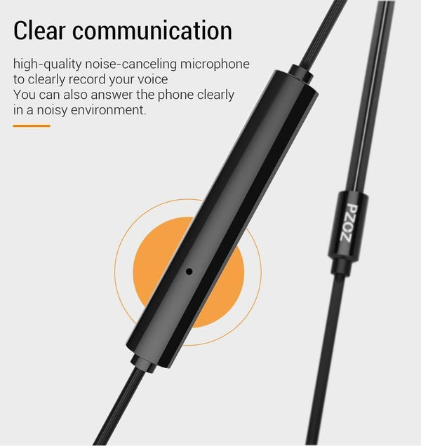 Planet Gates PZOZ USB C Earphone Wired Control Bass In-Ear type c Sport Headset Type-C Jack Headsets With Mic For Xiaomi Mi Mix 2s 8 SE 6X A2