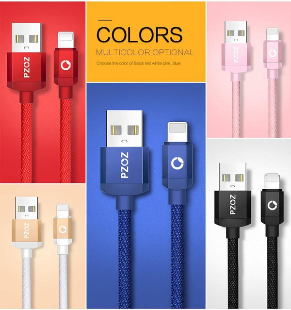 Planet Gates PZOZ USB Cable Fast charging Cabel For iphone Xs Max Xr X 8 7 6 6s plus 5 s 5s 5c SE ipad charger Data cord Mobile Phone Cables