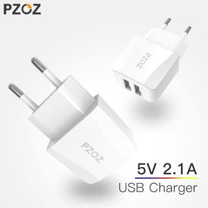 Planet Gates PZOZ USB Charger 5v2.1a Fast Charging Travel EU Plug Adapter portable Wall charger Mobile Phone cable For iphone Samsung xiaomi