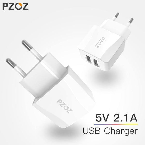 Planet Gates PZOZ USB Charger 5v2.1a Fast Charging Travel EU Plug Adapter portable Wall charger Mobile Phone cable For iphone Samsung xiaomi