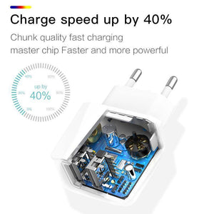 Planet Gates PZOZ USB Charger 5v2.1a Fast Charging Travel EU Plug Adapter portable Wall charger Mobile Phone cable For iphone Samsung xiaomi