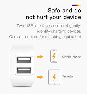 Planet Gates PZOZ USB Charger 5v2.1a Fast Charging Travel EU Plug Adapter portable Wall charger Mobile Phone cable For iphone Samsung xiaomi