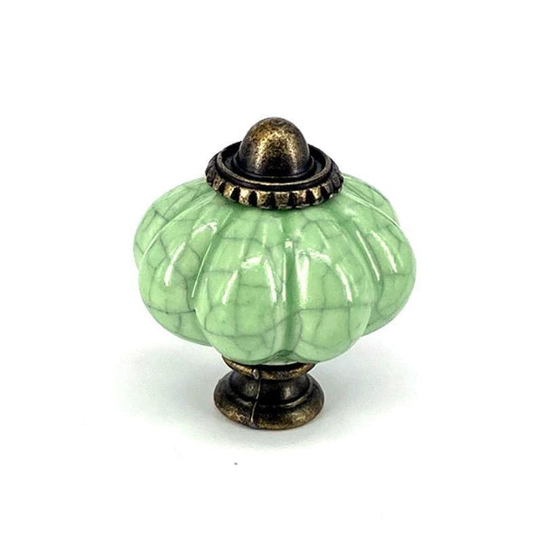 1x Hot selling Pumpkins Knobs Ceramic Kitchen Cupboard Cabinet Wardrobe Baby Children Room Pull Drawer 33mm Porcelain Handle