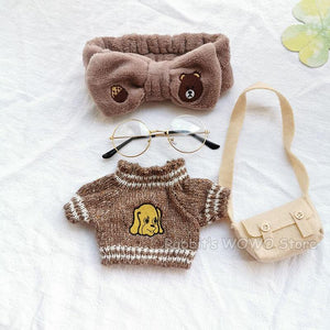 30cm LaLafanfan Cafe Duck Plush Toy Doll Clothes  Cartoon Yellow Duck Stuffed Dolls Doll Accessories Kids Toys Gift For Children