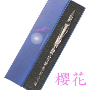 Planet Gates Q Rainbow Glass Pen Dip pen Gift Set Starry sky Color ink Pen Creative Writing Tools Pluma Estilografica