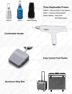 Planet Gates Q Switched Nd Yag Laser Machine For Tattoo Removal Wrinkle Remover Beauty Spa Salon Use