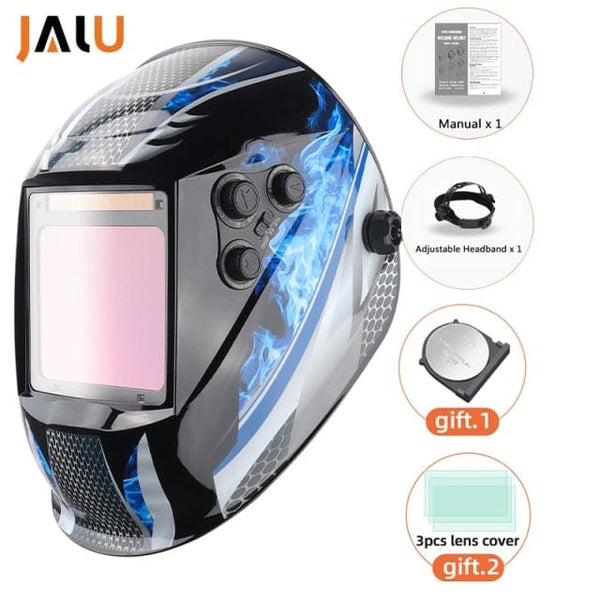 Planet Gates Q109-1 Professional Protective Welding Helmet Automatically Darkening Soldering Mask True Color Welder Cap 4 Arc Sensor for TIG MIG MMA