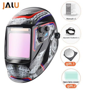 Planet Gates Q109-2 Professional Protective Welding Helmet Automatically Darkening Soldering Mask True Color Welder Cap 4 Arc Sensor for TIG MIG MMA