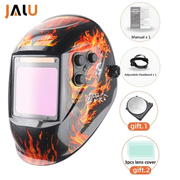 Planet Gates Q109-4 Professional Protective Welding Helmet Automatically Darkening Soldering Mask True Color Welder Cap 4 Arc Sensor for TIG MIG MMA