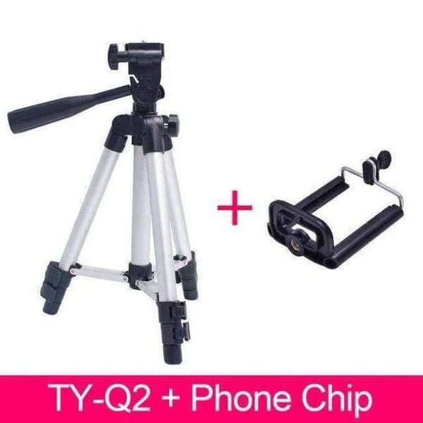 Planet Gates Q2 tripod add clip Camera Tripod Aluminum alloy Tripod Mount Stand Holder for phone mobile for iPhone Samsung Xiaomi Digital camera