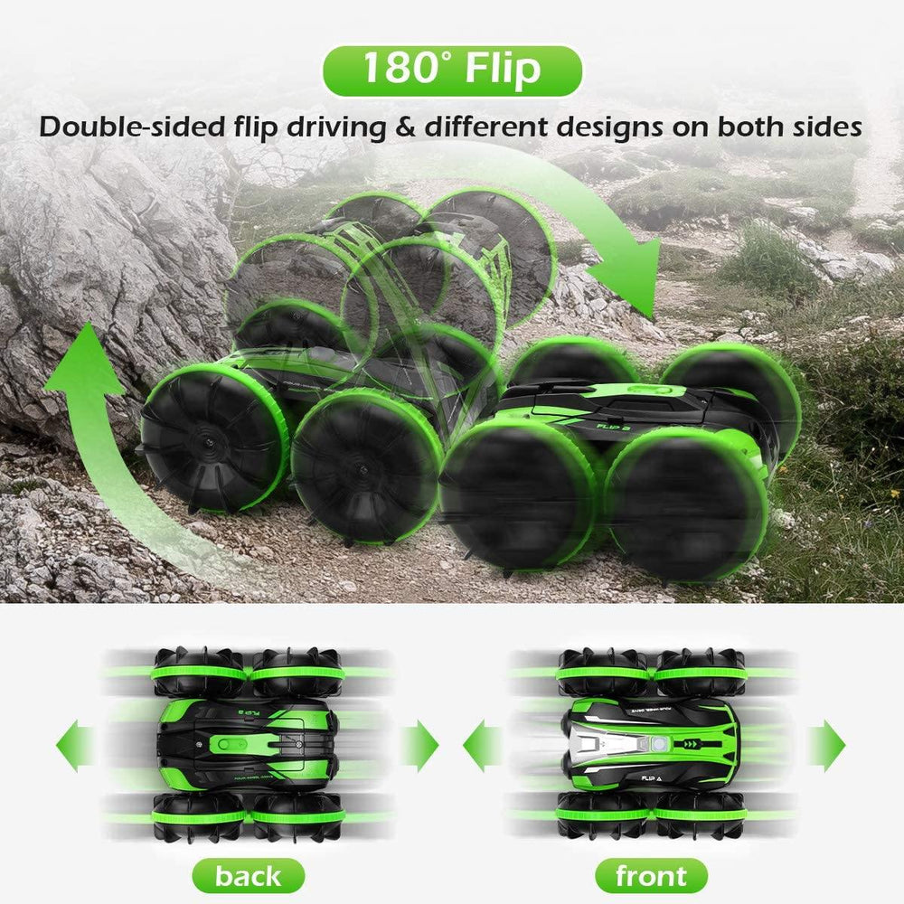 Planet Gates Q81 1:20 2.4G 2-in-1 RC Car Remote Control Car RC Stunt Car Double Sided Drift Amphibious 360 Degree Rotation RC Vehicle Models