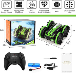 Planet Gates Q81 1:20 2.4G 2-in-1 RC Car Remote Control Car RC Stunt Car Double Sided Drift Amphibious 360 Degree Rotation RC Vehicle Models