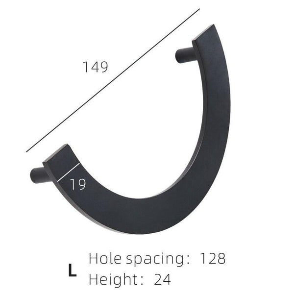 Planet Gates QBCF-L Brass Furniture Handles Modern Light Luxury Semi Circle Pulls Wardrobe Dresser Cupboard Cabinet Drawer Half Moon Knobs