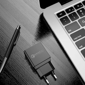 Planet Gates QC3.0 and lightning PZOZ Quick Charge 3.0 USB Charger Fast Charger 18W EU Wall usb portable charger Adapter Mobile Phone cable for Samsung Xiaomi