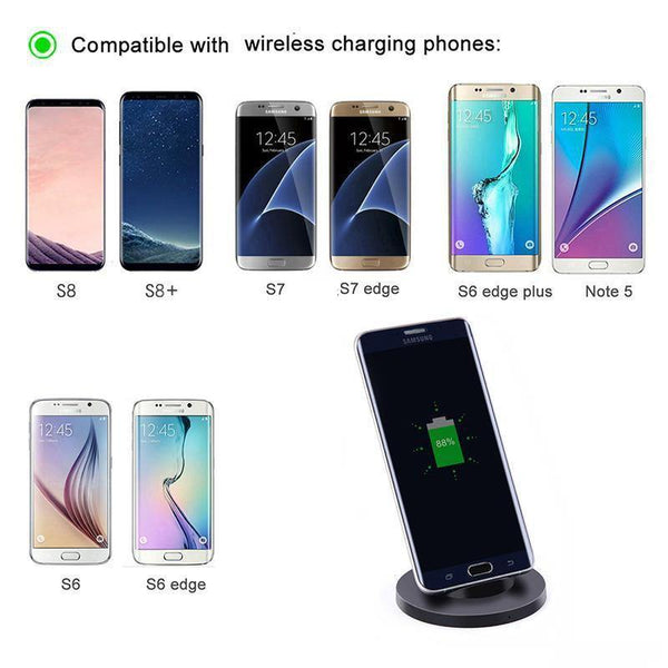 Planet Gates [Qi Wireless Charger 10W],Suntaiho Wireless Charger for Samsung Galaxy Note 8 S8 Plus S7 S6 Edge Phone Fast Wireless Charging