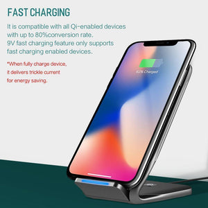 Planet Gates Qi Wireless Charger For iPhone X 8 plus, ROCK Fast Charging Docking Wireless Charger for Samsung Note 8 S8 Plus S7 S6 Edge Phone