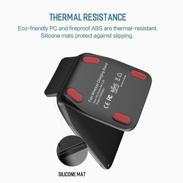 Planet Gates Qi Wireless Charger For iPhone X 8 plus, ROCK Fast Charging Docking Wireless Charger for Samsung Note 8 S8 Plus S7 S6 Edge Phone