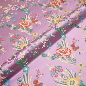 Planet Gates qianzi / 50x75cm Flower Fabrics Brocade Jacquard Pattern Fabric For Sewing Cheongsam And Kimono Material For DIY