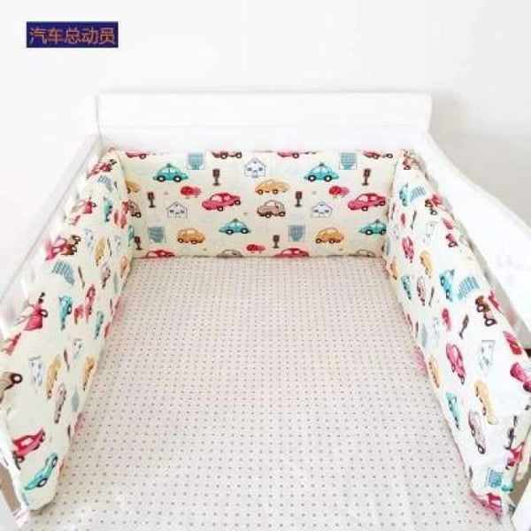 Planet Gates qichezongdongyuan Foldable 180*30cm Baby Bedding Bumper In the Crib For Newborn Cotton Linen One-piece Cot Bumper Baby Safety Bed Around Protector