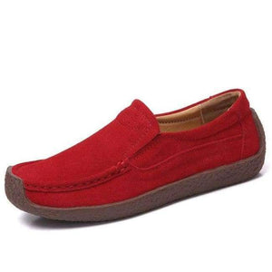 Planet Gates QL526 Red / 11 STQ 2018 Autumn women flats leather suede slip on loafers shoes ladies ballet flats shoes female boat oxford shoes QL526