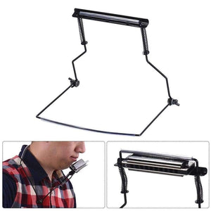Planet Gates Quality 10 Holes Harmonica Neck Stand Holder Mouth Organ Holder Harmonica Neck Stand Bracket Hands Free Playing