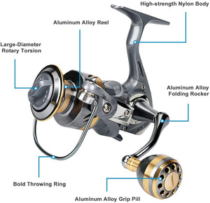 Planet Gates Quality 12+1BB Fishing Reel Spinning 5.2:1 Gear Ratio High Speed Carp Fishing Reel For Saltwater Spinning Reels