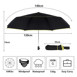 Planet Gates Quality 120cm Fully-automatic Umbrella Men Rain Woman Double Layer 3 Folding Business Gift Umbrella Windproof Sun Umbrellas