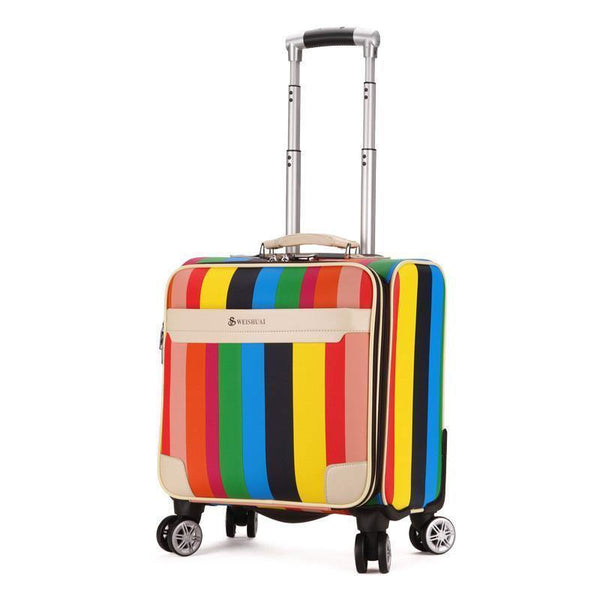 Planet Gates Quality 16 inch Travel Suitcase Women Trolley Travel Bags Spinner Wheels Student Rolling Luggage Boarding Travel Luggage
