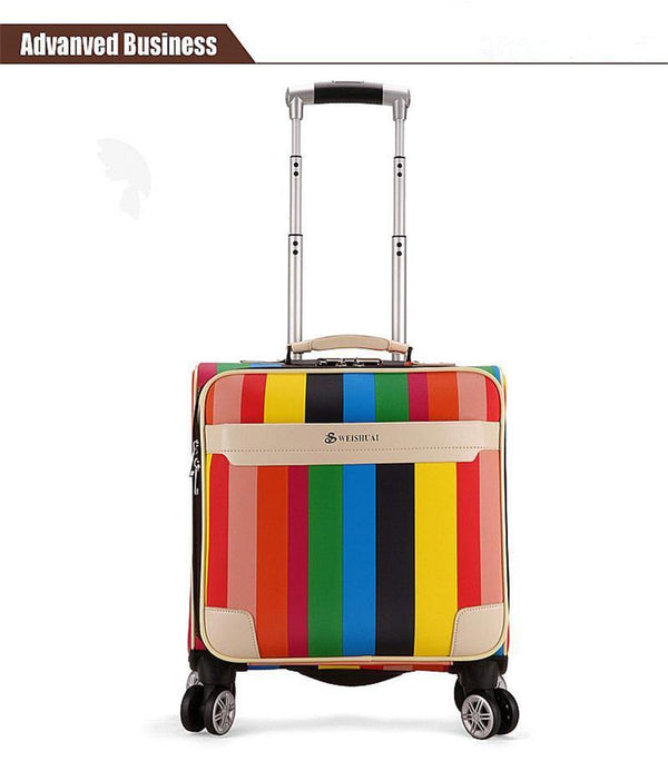 Planet Gates Quality 16 inch Travel Suitcase Women Trolley Travel Bags Spinner Wheels Student Rolling Luggage Boarding Travel Luggage