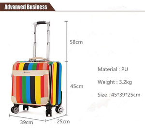 Planet Gates Quality 16 inch Travel Suitcase Women Trolley Travel Bags Spinner Wheels Student Rolling Luggage Boarding Travel Luggage