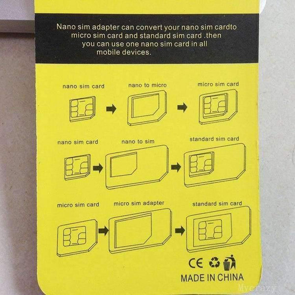 Quality 5 In 1 Metal Nano Sim Card To Micro Sim Card Standard Sim Card Adapter Adaptor Tools For Iphone 4 / 4S/ 5 6 6 Plus