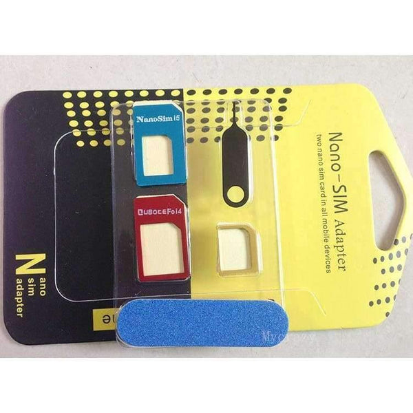 Planet Gates Quality 5 in 1 Metal Nano Sim Card to Micro Sim Card Standard Sim Card Adapter Adaptor Tools For Iphone 4 / 4S/ 5 6 6 Plus
