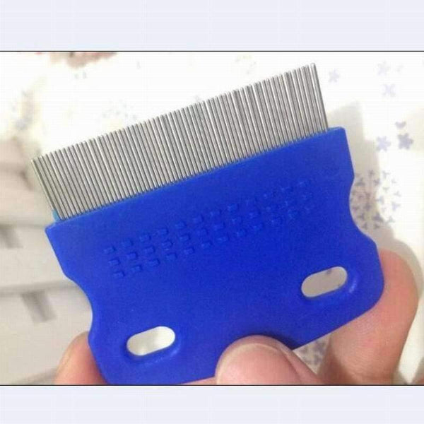 Planet Gates Quality 6CM stainless steel lice comb detangle close tine comb hair brush for hairdressing styling hair care cleaning tool