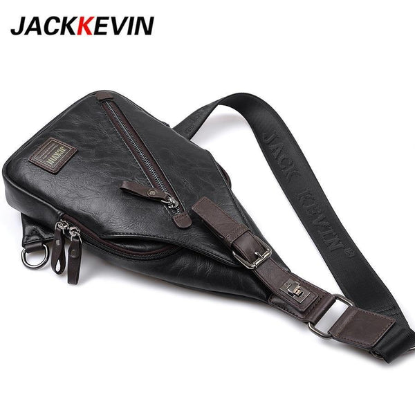 Planet Gates Quality Assurance CHEST BAG MEN Anti-theft Magnetic Clasp Leather Bag Messenger Bag Fashion Men's Bags