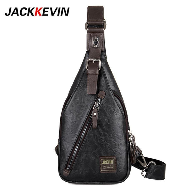 Planet Gates Quality Assurance CHEST BAG MEN Anti-theft Magnetic Clasp Leather Bag Messenger Bag Fashion Men's Bags