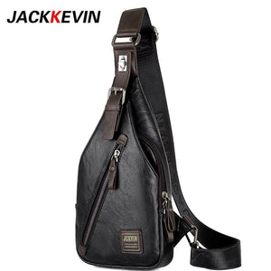 Planet Gates Quality Assurance CHEST BAG MEN Anti-theft Magnetic Clasp Leather Bag Messenger Bag Fashion Men's Bags